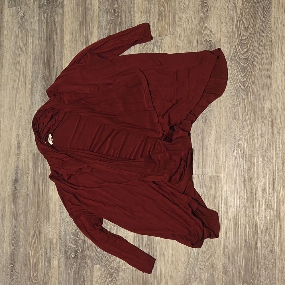 SWAK mulberry lightweight waterfall cardigan 1X